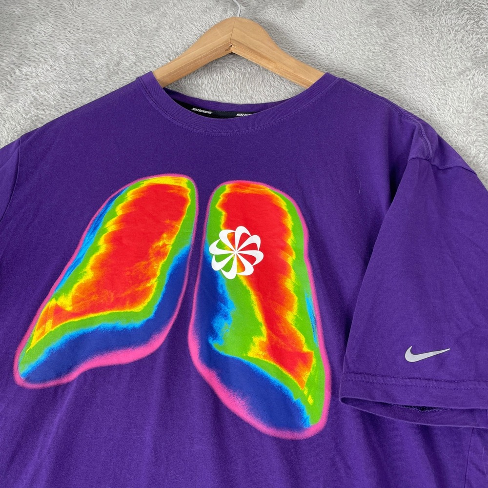 Nike Running Thermal Lungs Shirt Mens Large Purple Dri-Fit Sample
